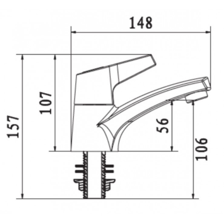 Vòi lavabo chậu rửa mặt American Standard W.126 nước lạnh