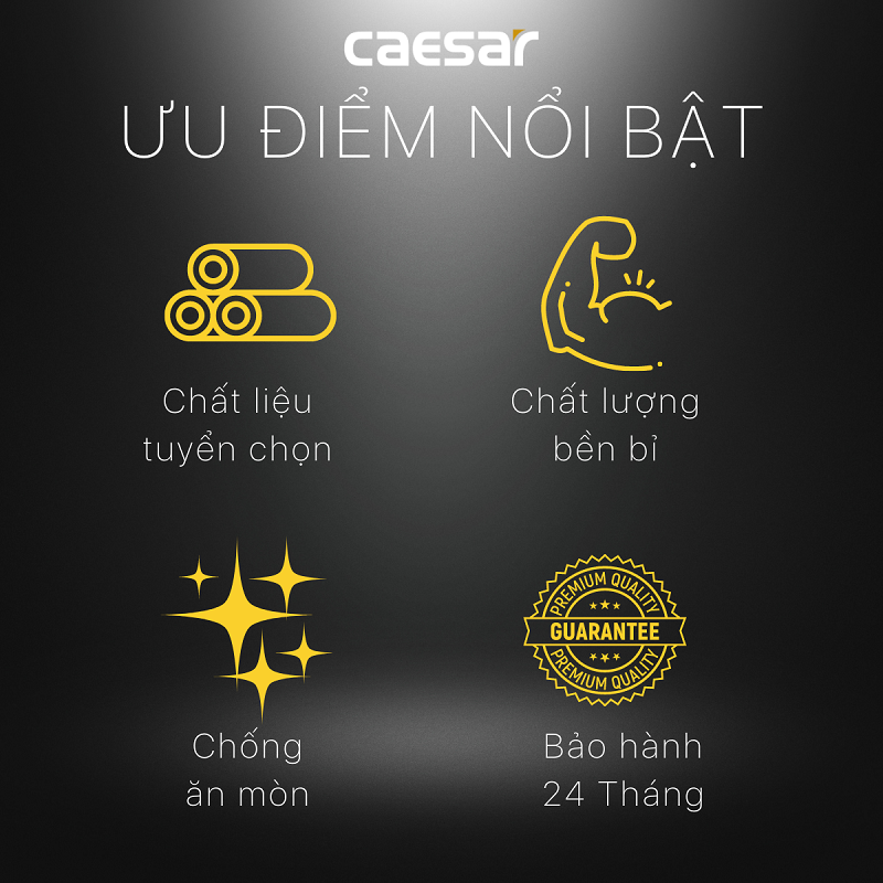 Trụ xả nắp sứ Caesar BF404H