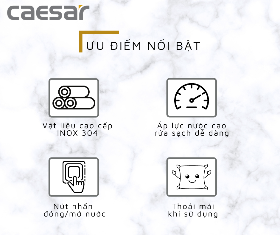 Vòi xịt vệ sinh Caesar BS310CW