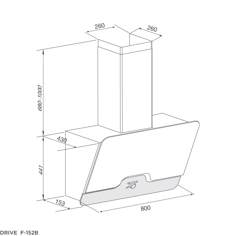 Máy hút khói khử mùi Malloca DRIVE F-152W