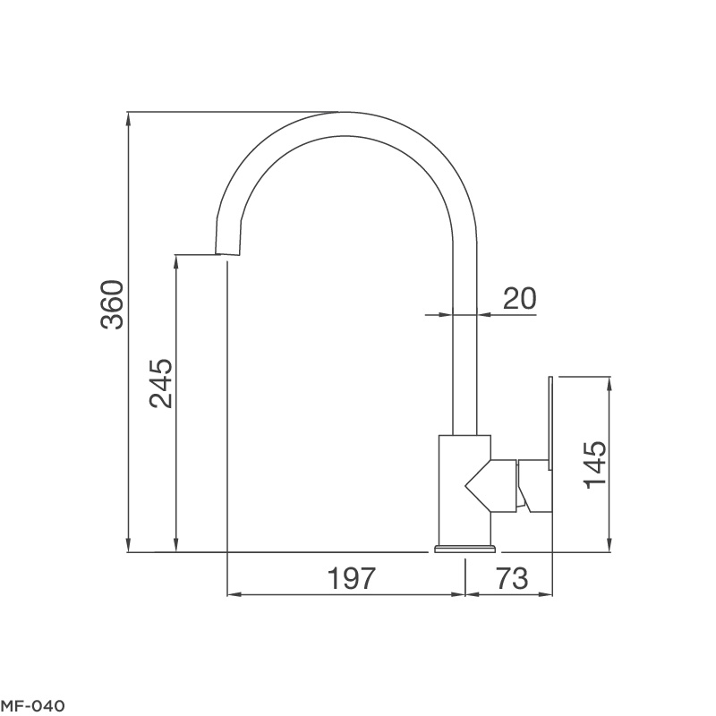 Vòi chậu rửa chén Malloca MF-073 nóng lạnh