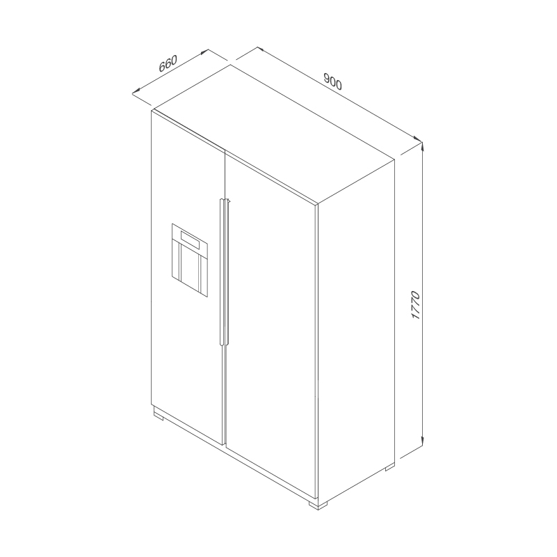 Tủ lạnh Malloca Side by Side MF-547 SIM