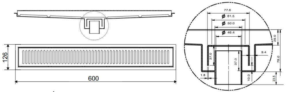 Phễu thoát sàn INAX PBFV-600 (PBFV600)