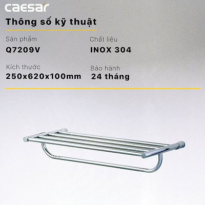 Giá treo khăn Caesar Q7209V 2 tầng