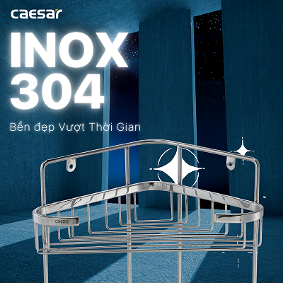 Kệ góc Caesar ST810V 2 tầng Inox 304