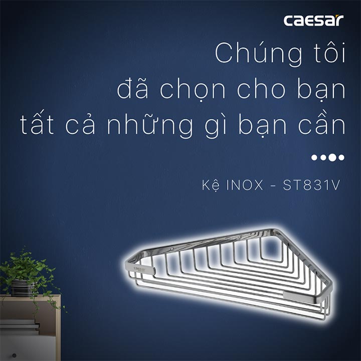 Kệ góc Caesar ST831V Inox 304