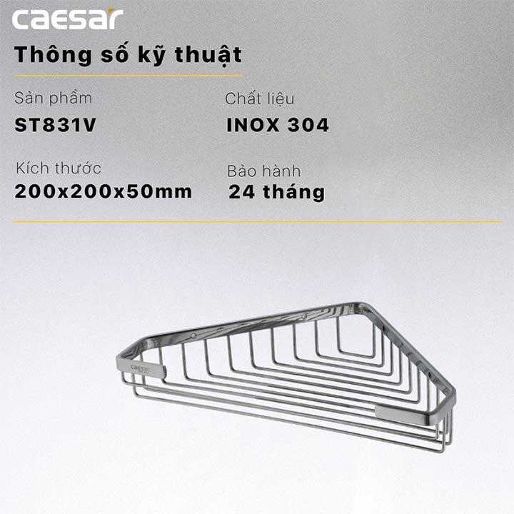 Kệ góc Caesar ST831V Inox 304