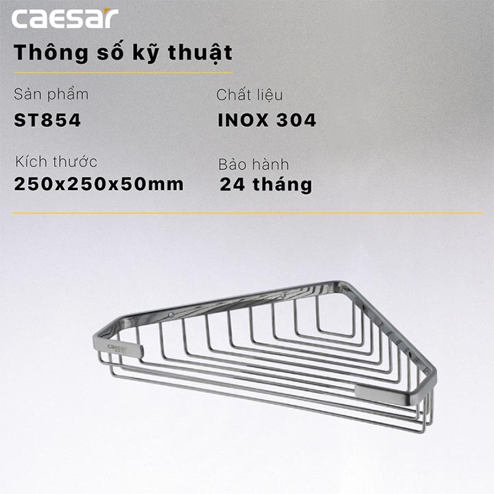 Kệ góc Caesar ST854 Inox 304