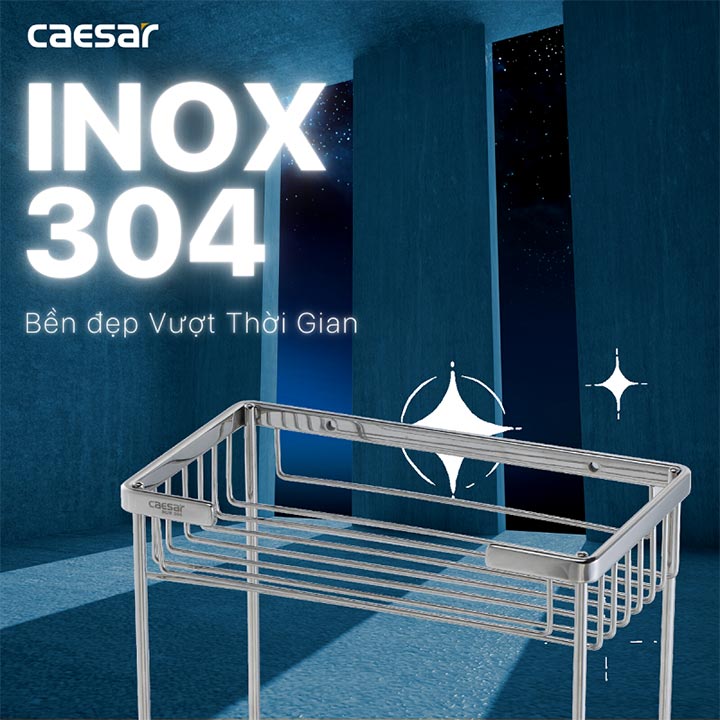 Kệ góc Caesar S859V 2 tầng Inox 304