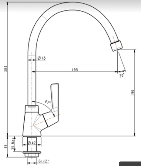 Vòi chậu rửa chén American Standard WF-T606 nước lạnh