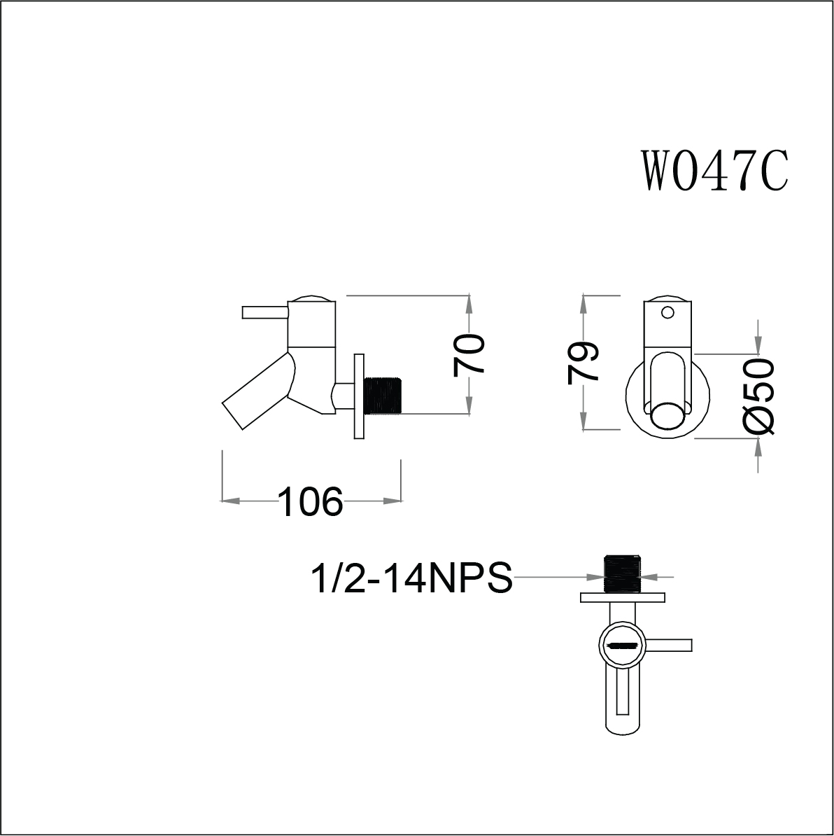 Vòi gắn tường Caesar W047C