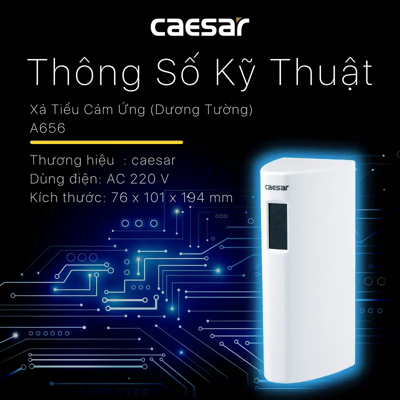 Xả tiểu Caesar A656 cảm ứng từ