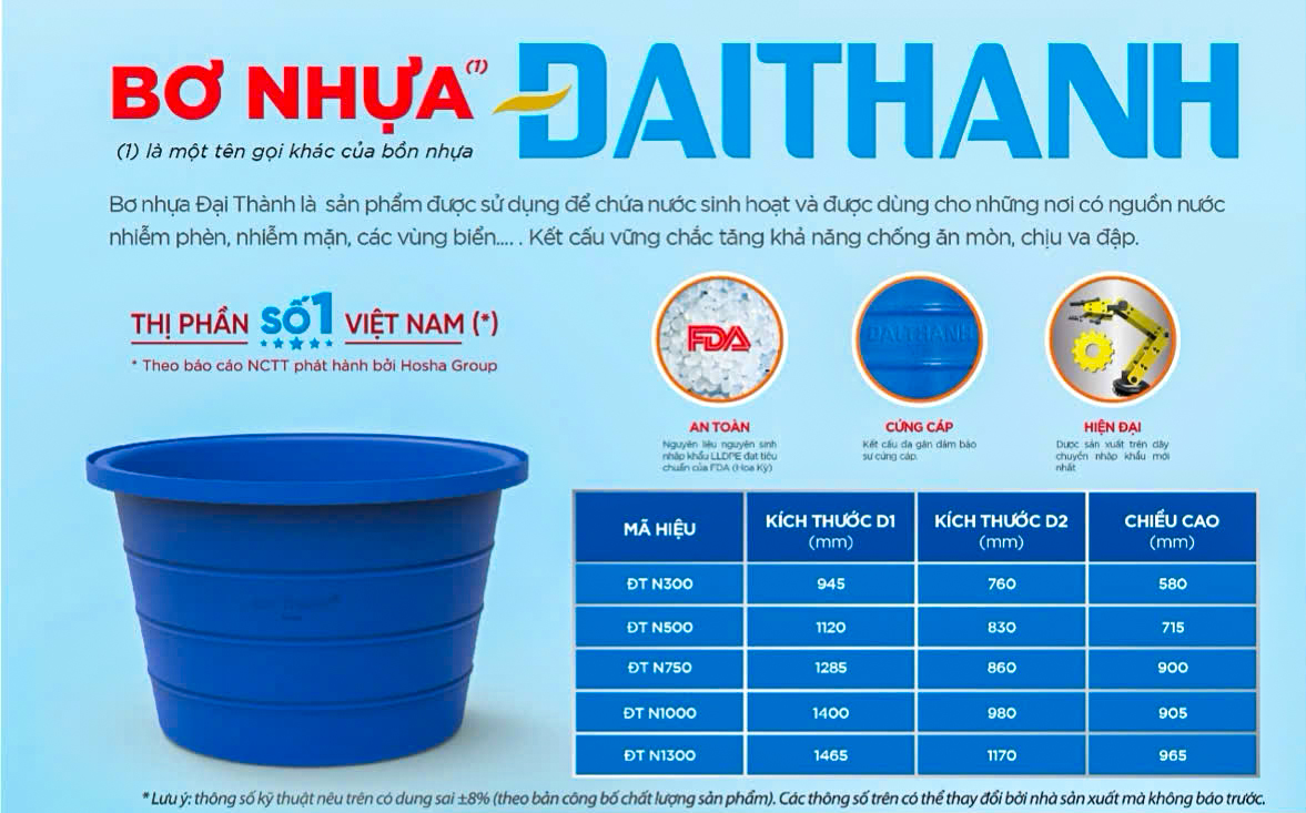 Bơ nhựa Đại Thành