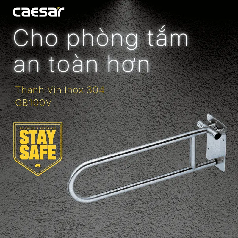 Thanh Vịn Inox Caesar GB100V Gắn Tường