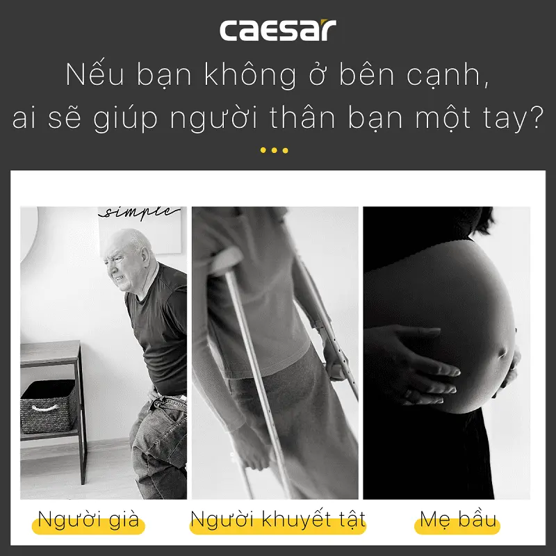 Thanh Vịn Inox Caesar GB102V Gắn Tường Ø32