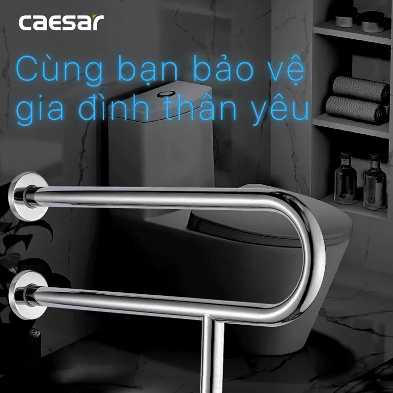 Thanh Vịn Inox Caesar GB102V Gắn Tường Ø32