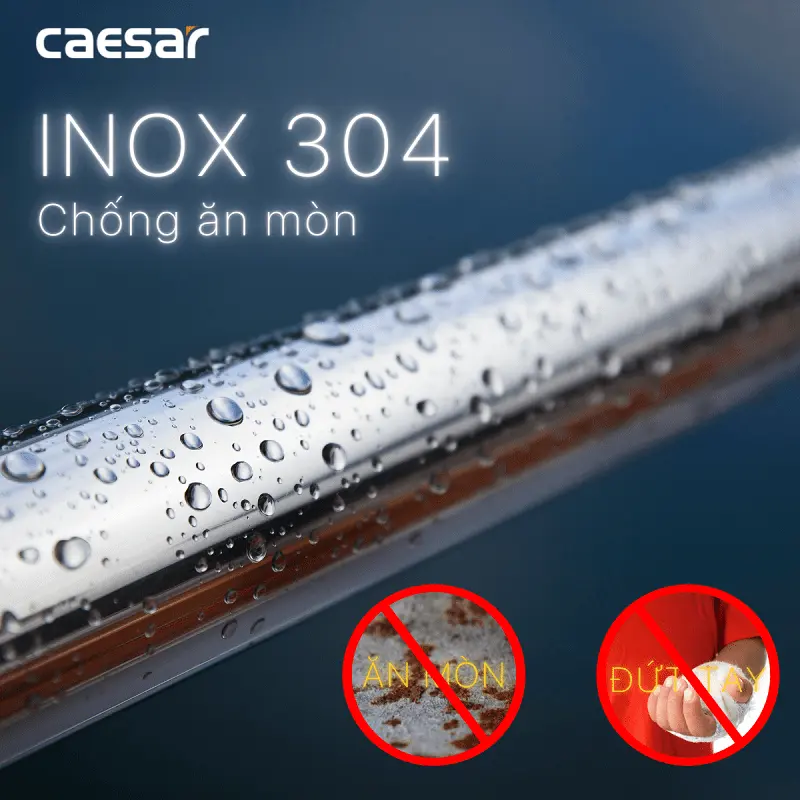 Thanh Vịn Inox Caesar GB104V Gắn Tường Ø32 750mm