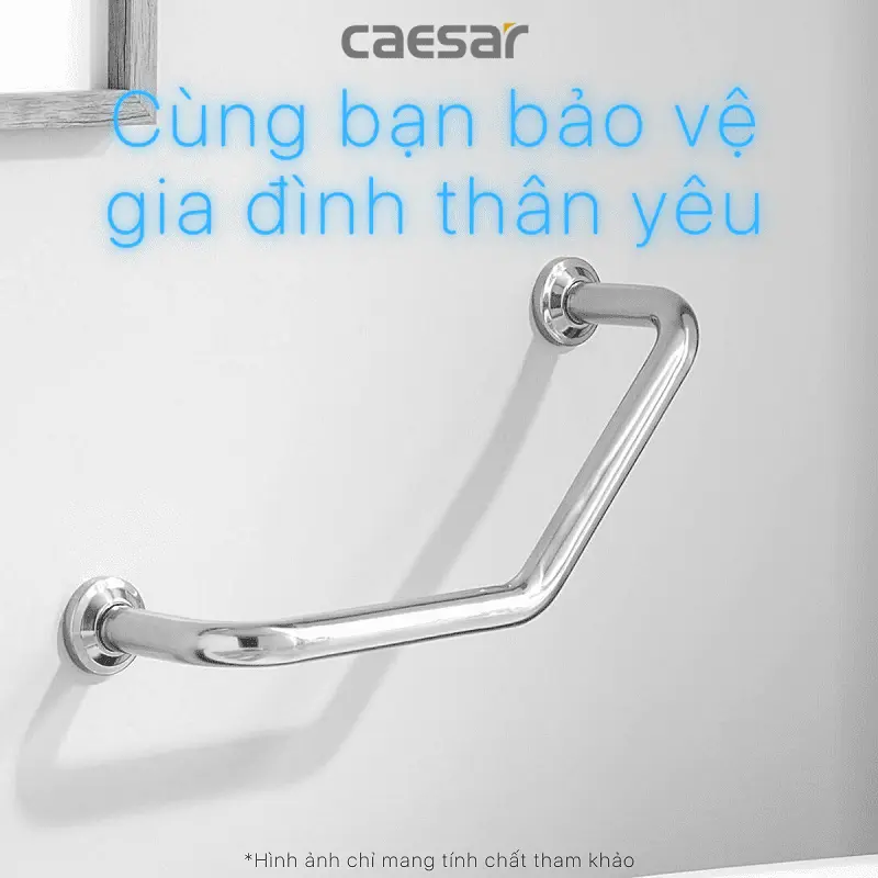 Thanh Vịn Inox Caesar GB135V Gắn Tường Ø32 400mm