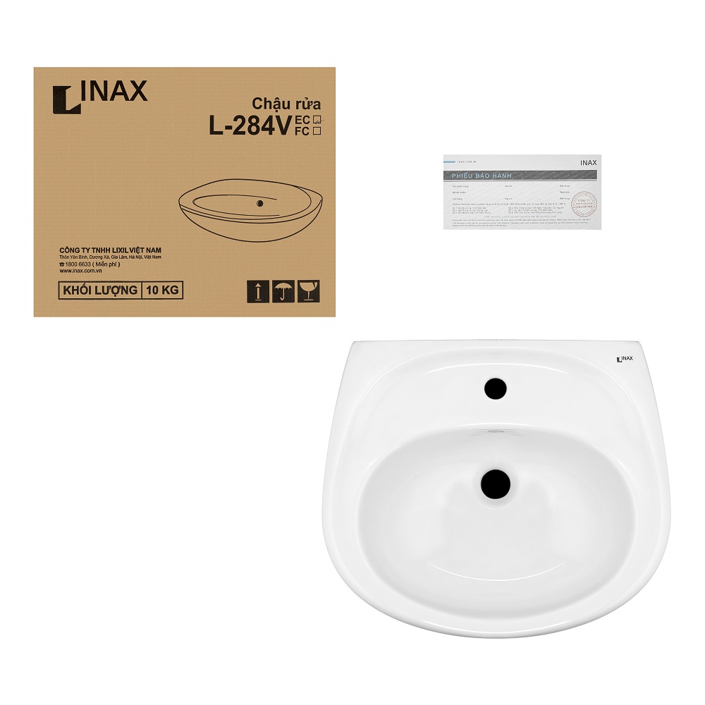 Lavabo chậu rửa mặt INAX L-284V treo tường (L284V) Showroom Lộc Nghi