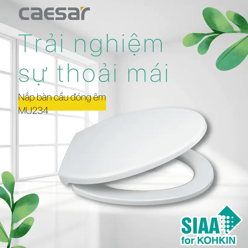 Nắp Bàn Cầu Caesar M260 Rơi Êm