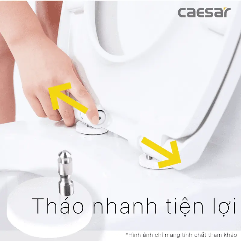 Nắp Bàn Cầu Caesar MU234 Rơi Êm
