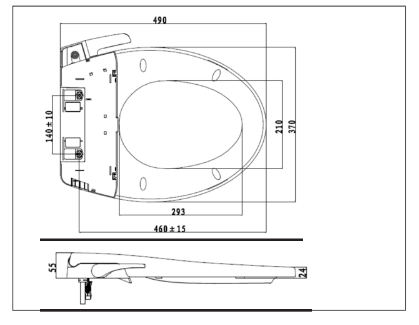 Bản vẽ kỹ thuật nắp rửa cơ Slim 3 (CSCFA650)