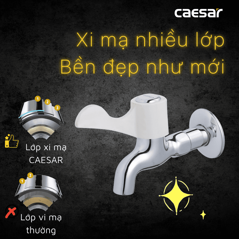 Vòi gắn tường Caesar W027C