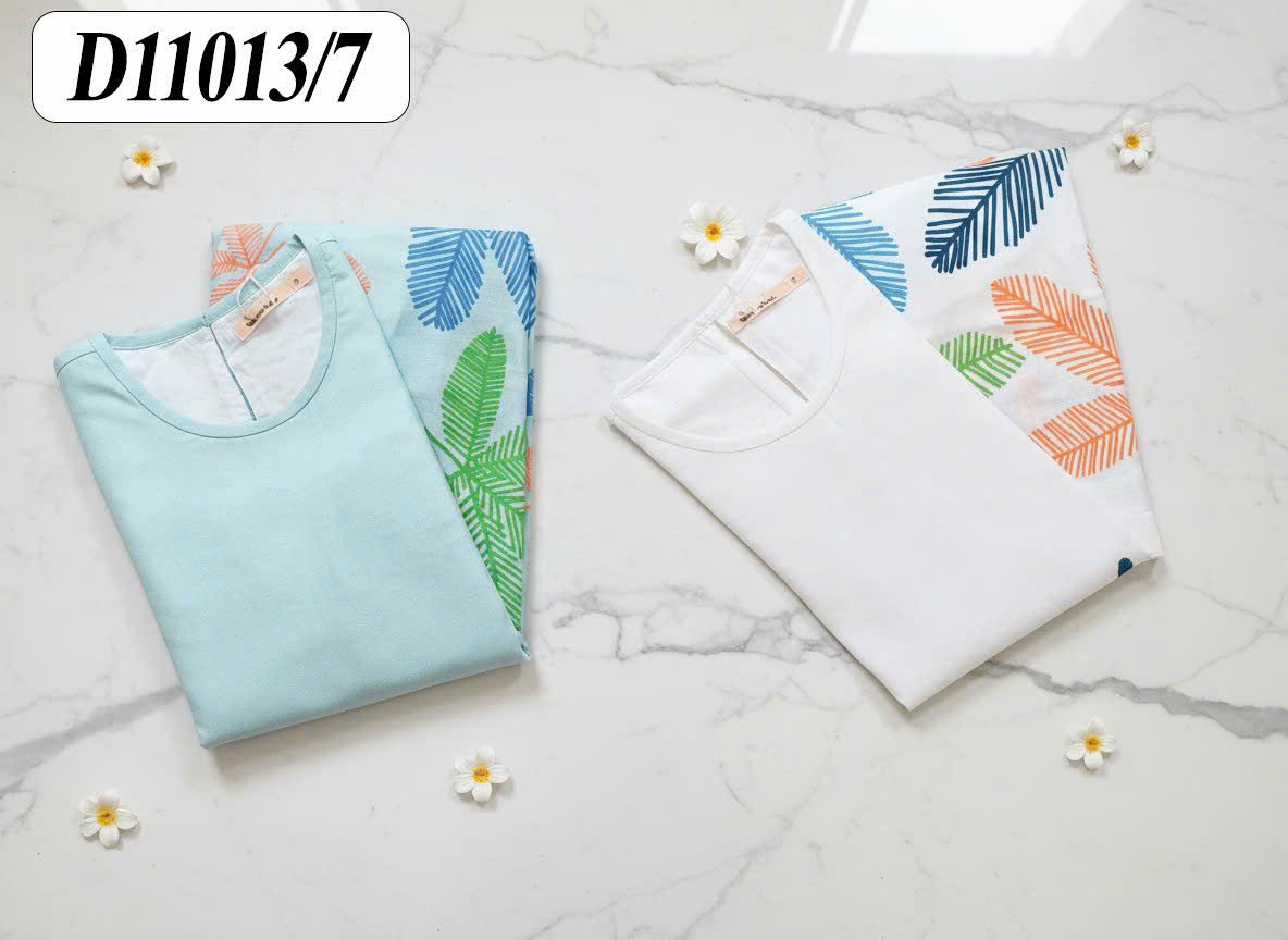 SWANLAKE | Váy Đầm Nữ Midi Suông Linen Lụa Cao Cấp Cổ Tròn Tay Bí Hoạ Tiết Hè Thoải Mái D11013LW07