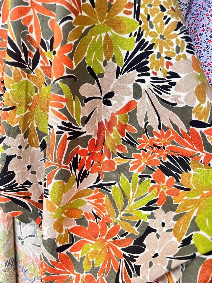 SWANLAKE | Váy Đầm Nữ Suông Maxi Sát Nách Xẻ Tà Cổ Tròn Thun In Hoạ Tiết Hè Vải Linen Công Sở D12632LW03