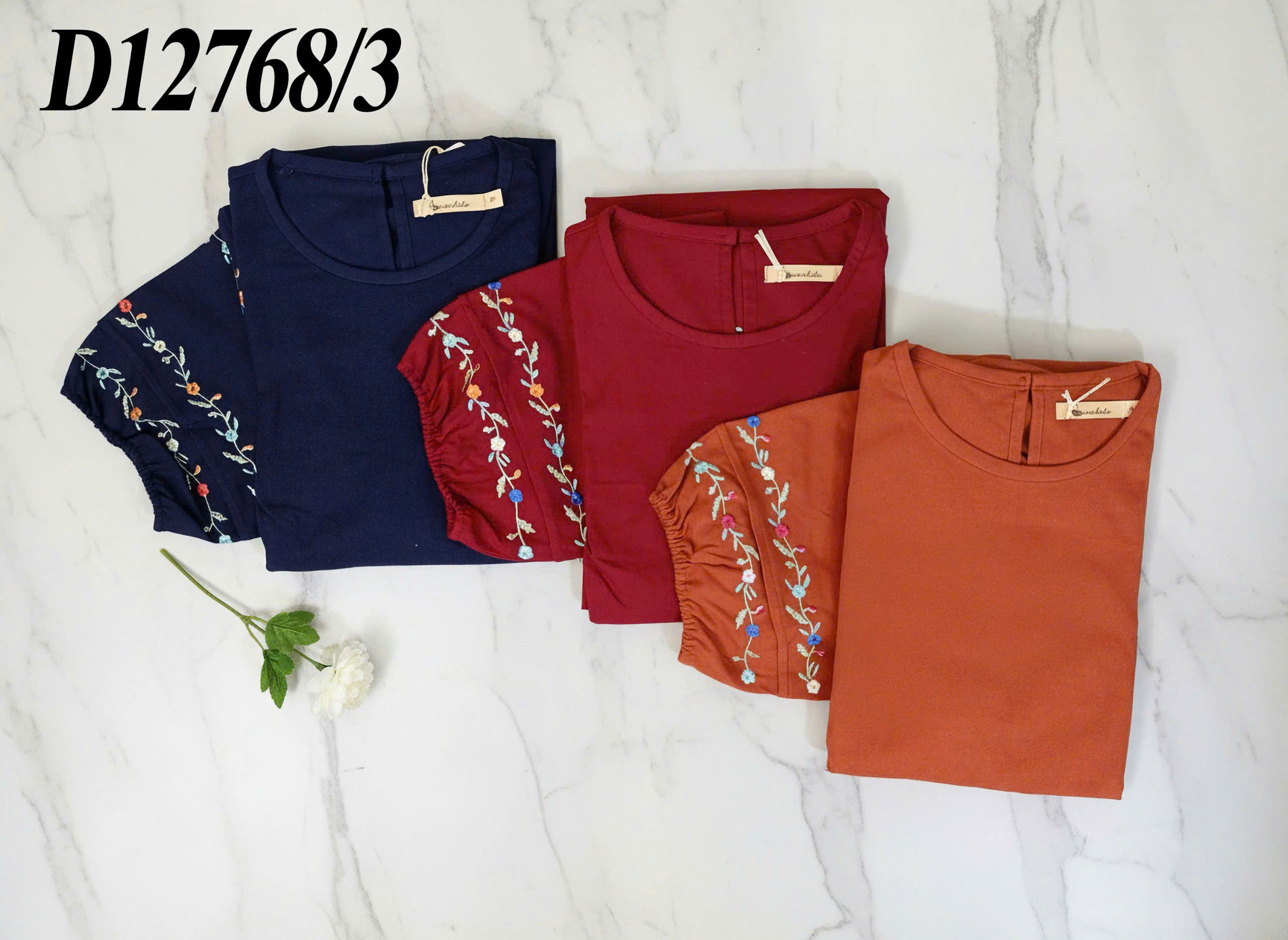 SWANLAKE | Váy Đầm Nữ Suông Vải Linen Tay Bí Lỡ Thêu Hoa Cổ Tròn Có Túi Công Sở Thanh Lịch D12768LW01