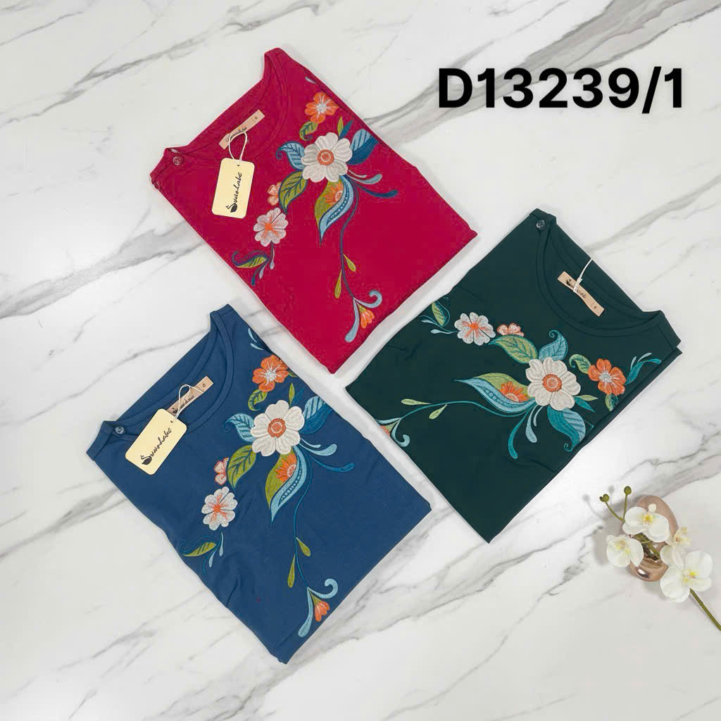 SWANLAKE | Váy Đầm Nữ Suông Vải Linen Thêu Hoa Cổ Tròn Tay Lỡ Có Túi Công Sở Thanh Lịch D13239LW01