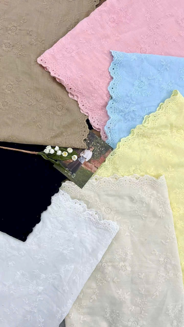 SWANLAKE | Áo Kiểu Nữ Vải Cotton Thêu Hoa Sát Nách Cổ Tròn Trẻ Trung Năng Động Dạo Phố Hè A13744LW01