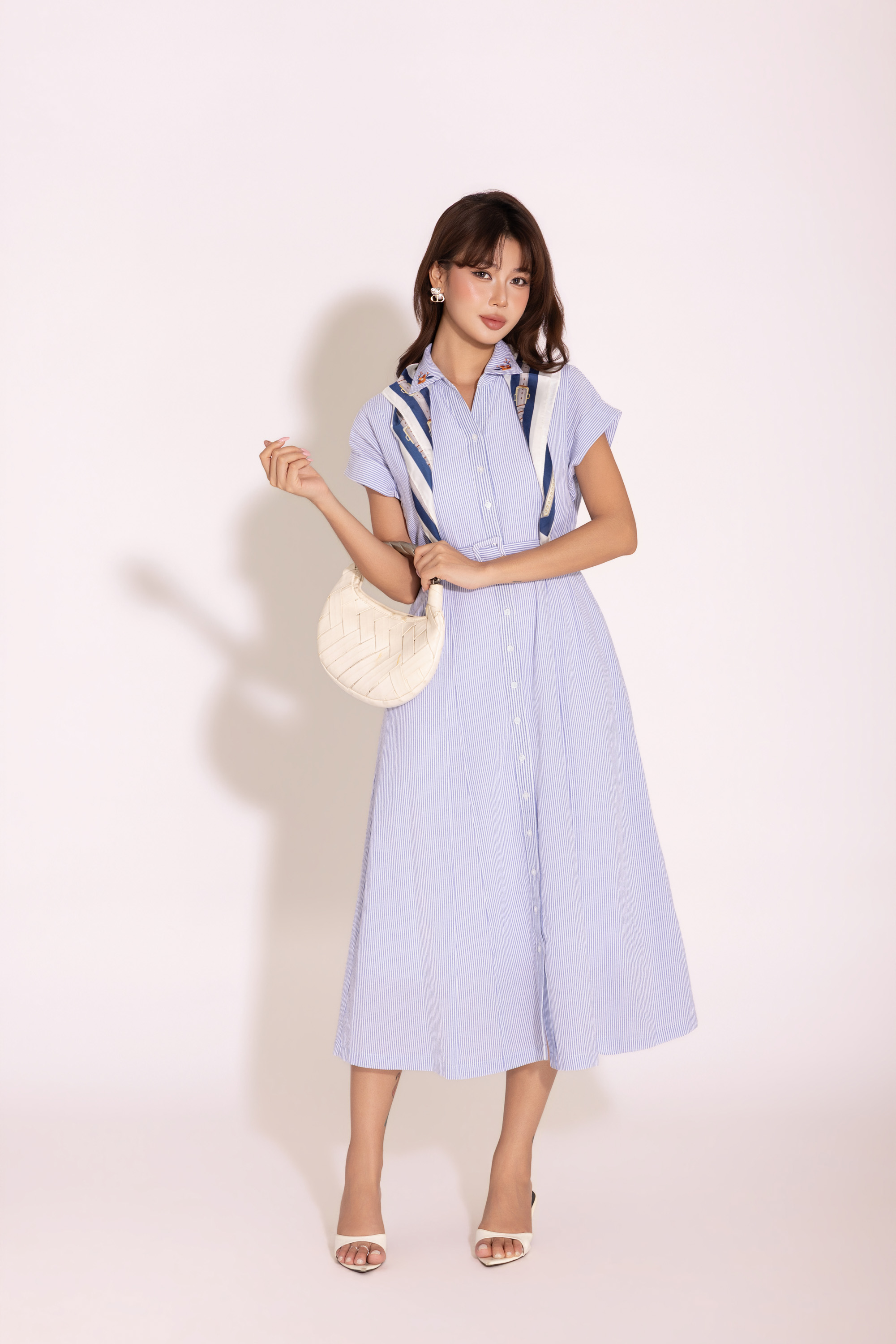 Blue Serenity Dress | Đầm Cotton D13978LW01