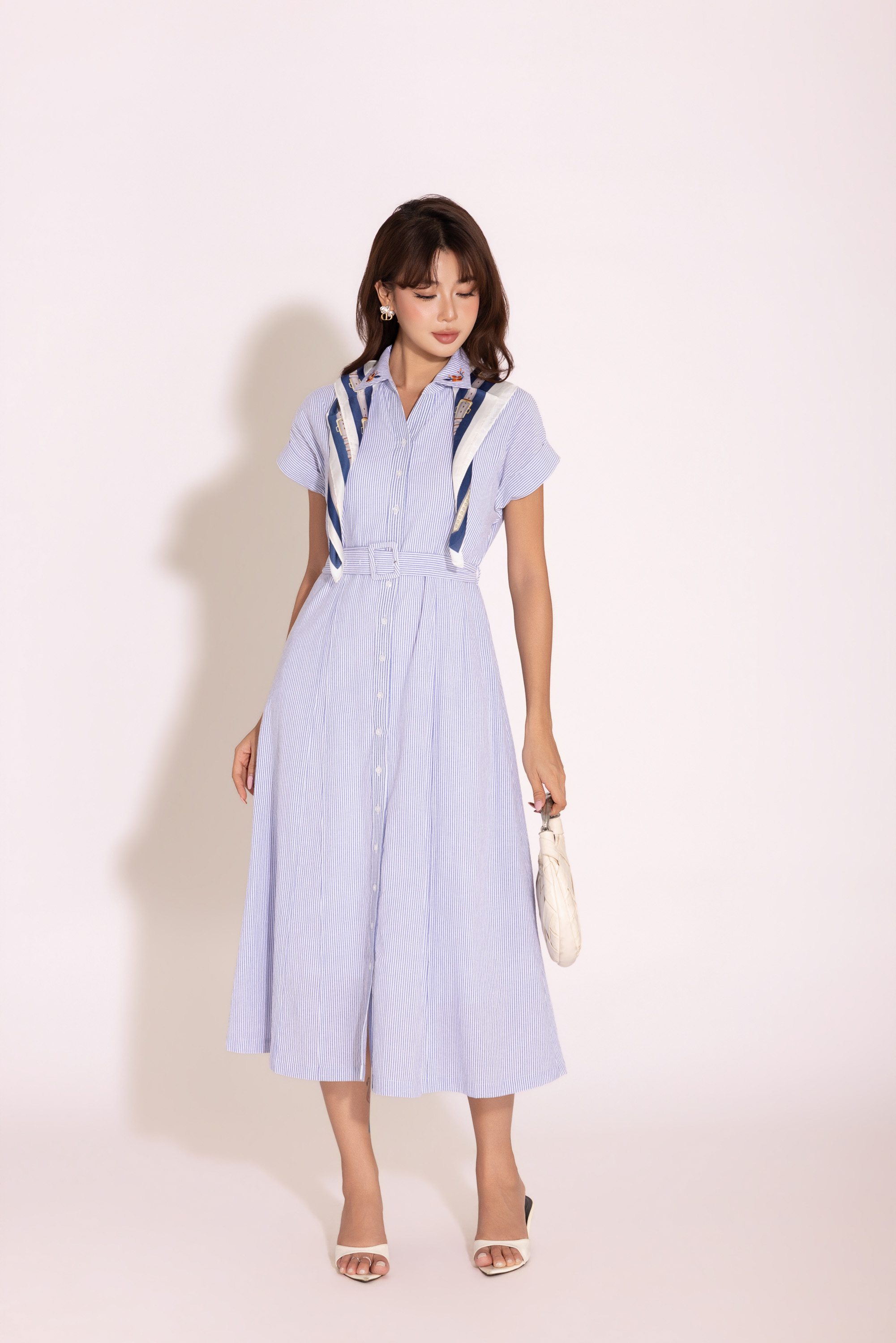 Blue Serenity Dress | Đầm Cotton D13978LW01
