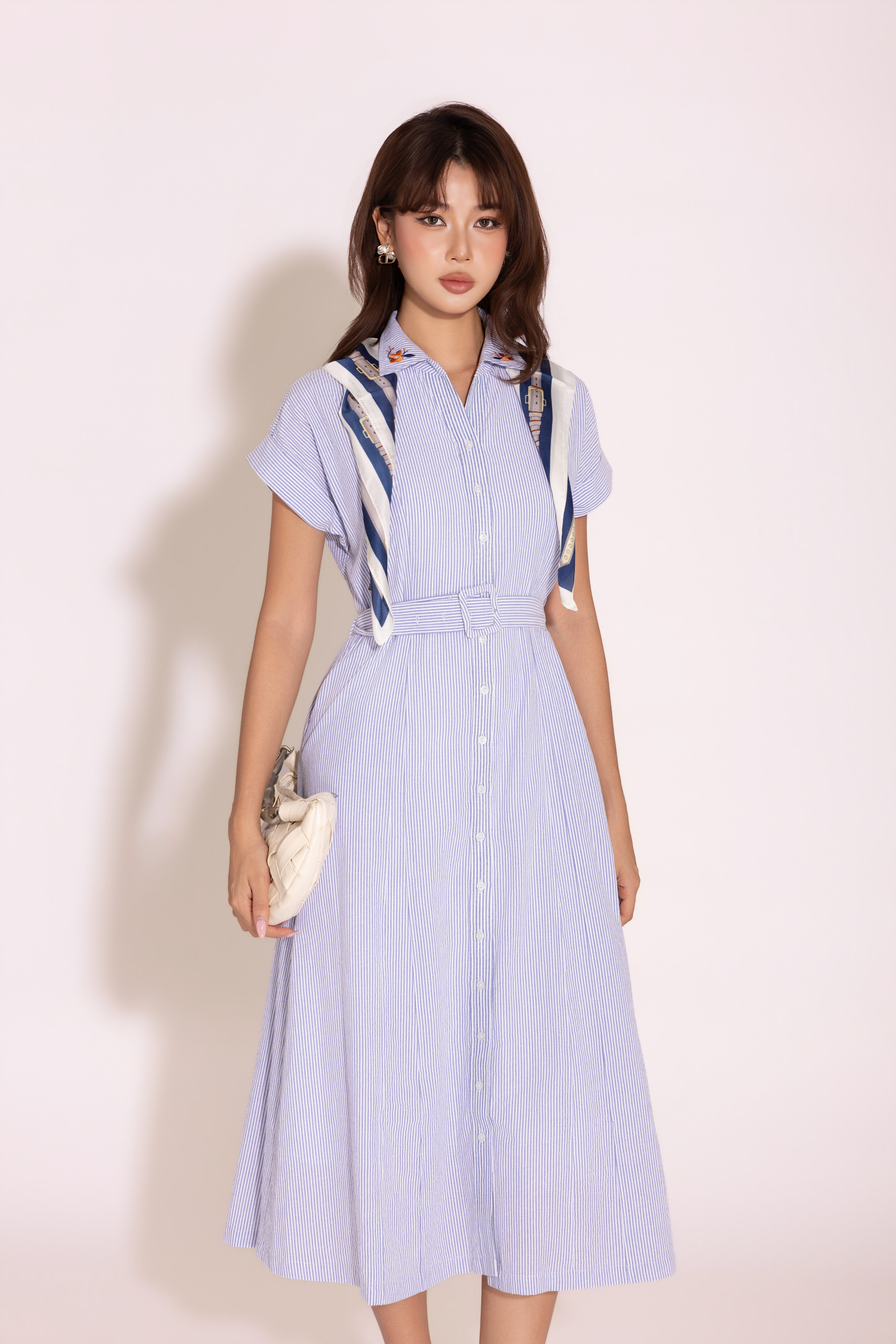 Blue Serenity Dress | Đầm Cotton D13978LW01