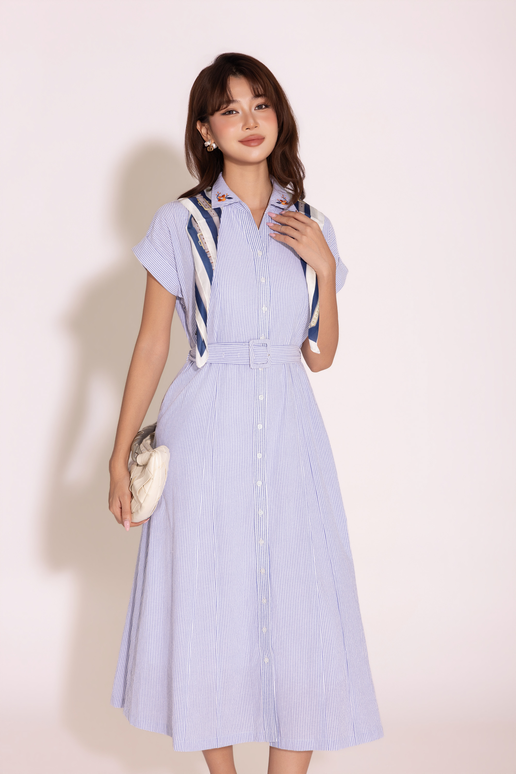 Blue Serenity Dress | Đầm Cotton D13978LW01