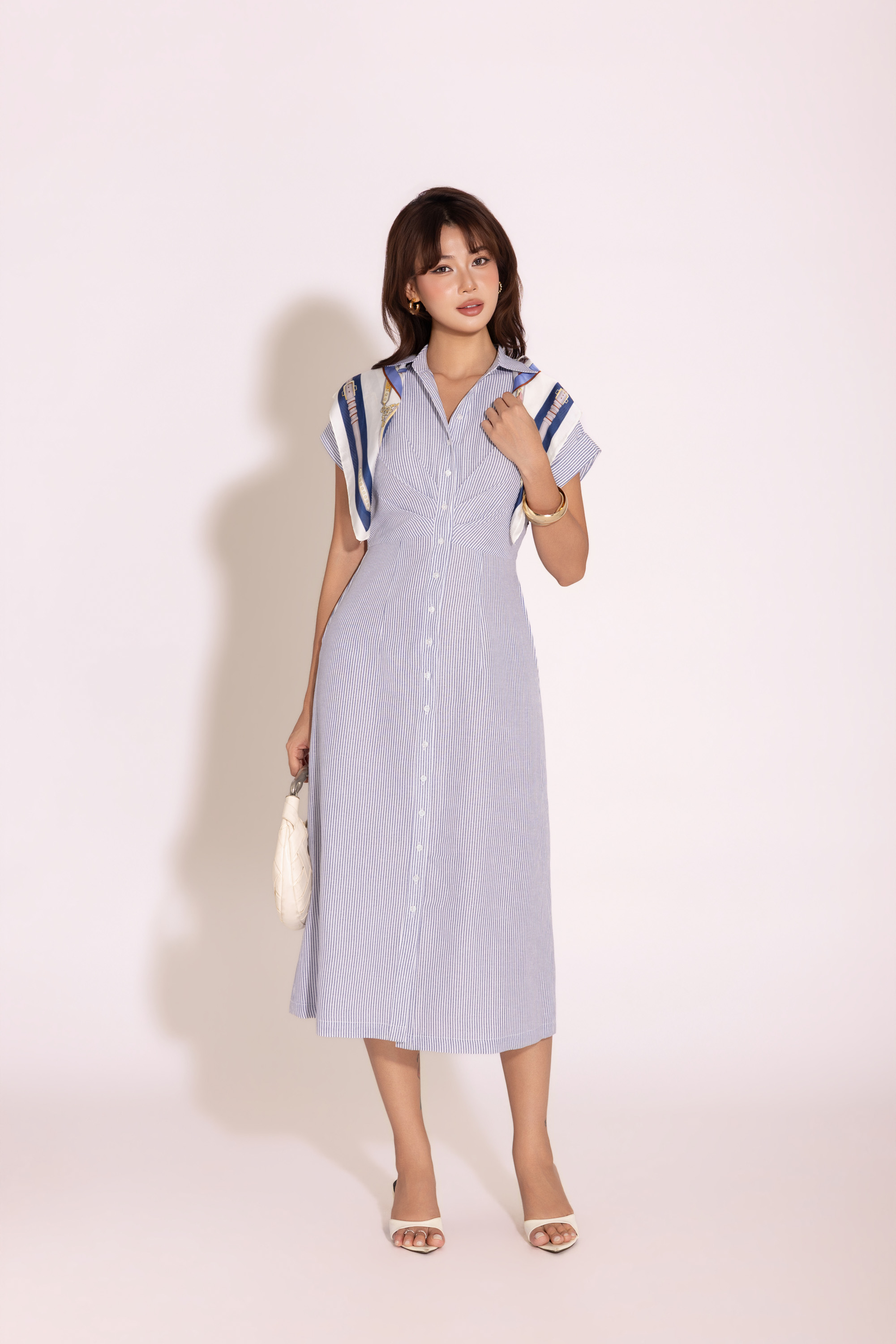 Elegant Shirt Dress | Đầm Cotton D14080LW02