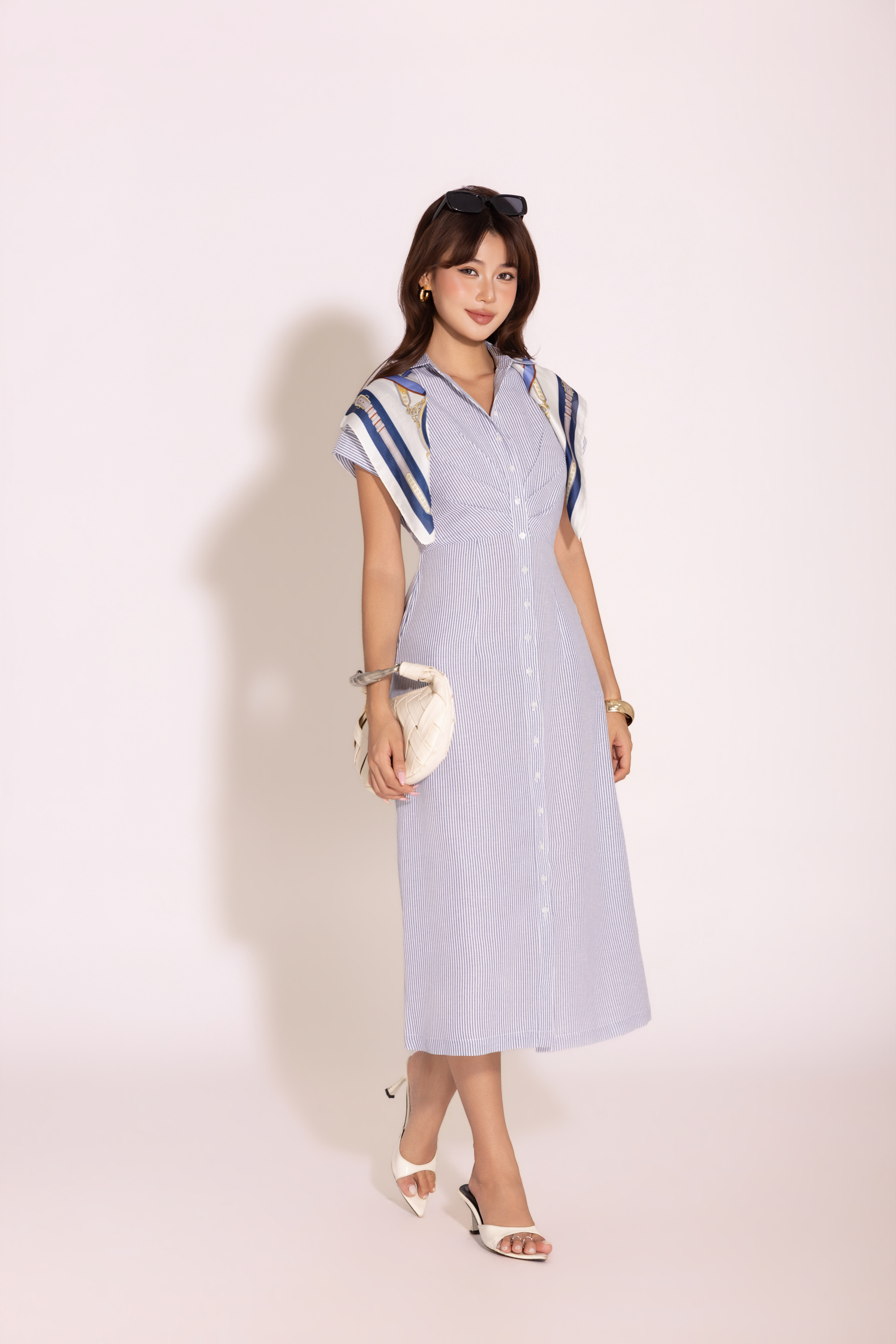 Elegant Shirt Dress | Đầm Cotton D14080LW02