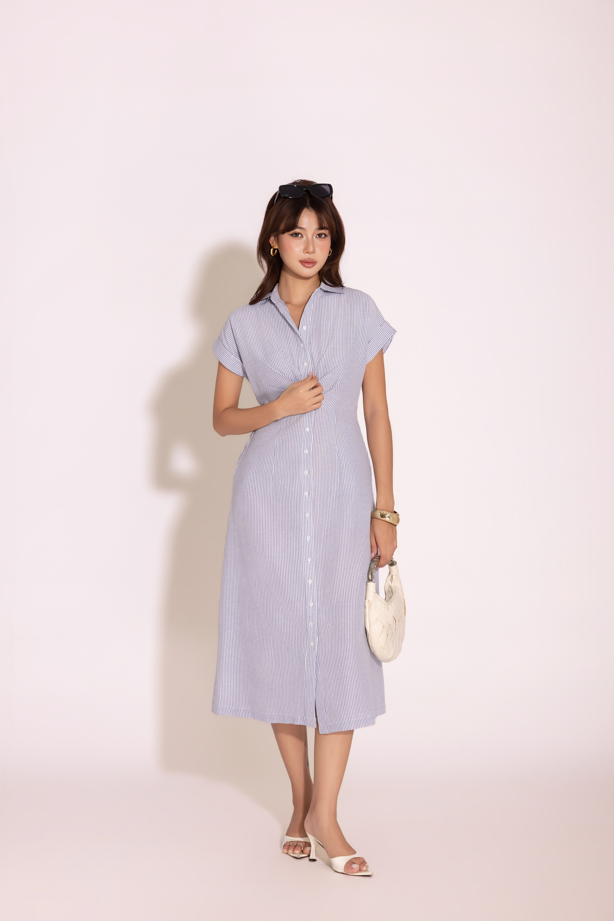 Elegant Shirt Dress | Đầm Cotton D14080LW02
