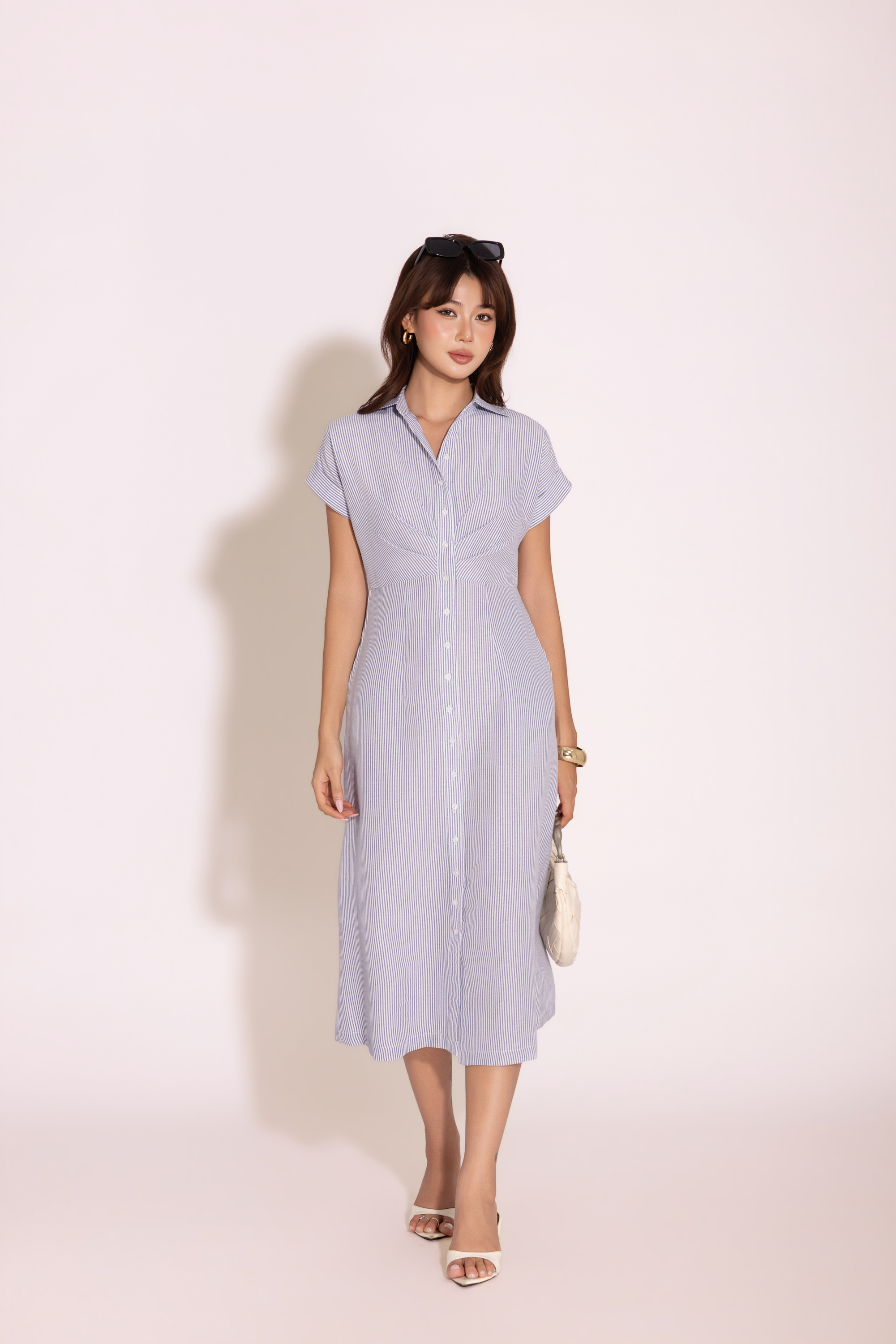 Elegant Shirt Dress | Đầm Cotton D14080LW02