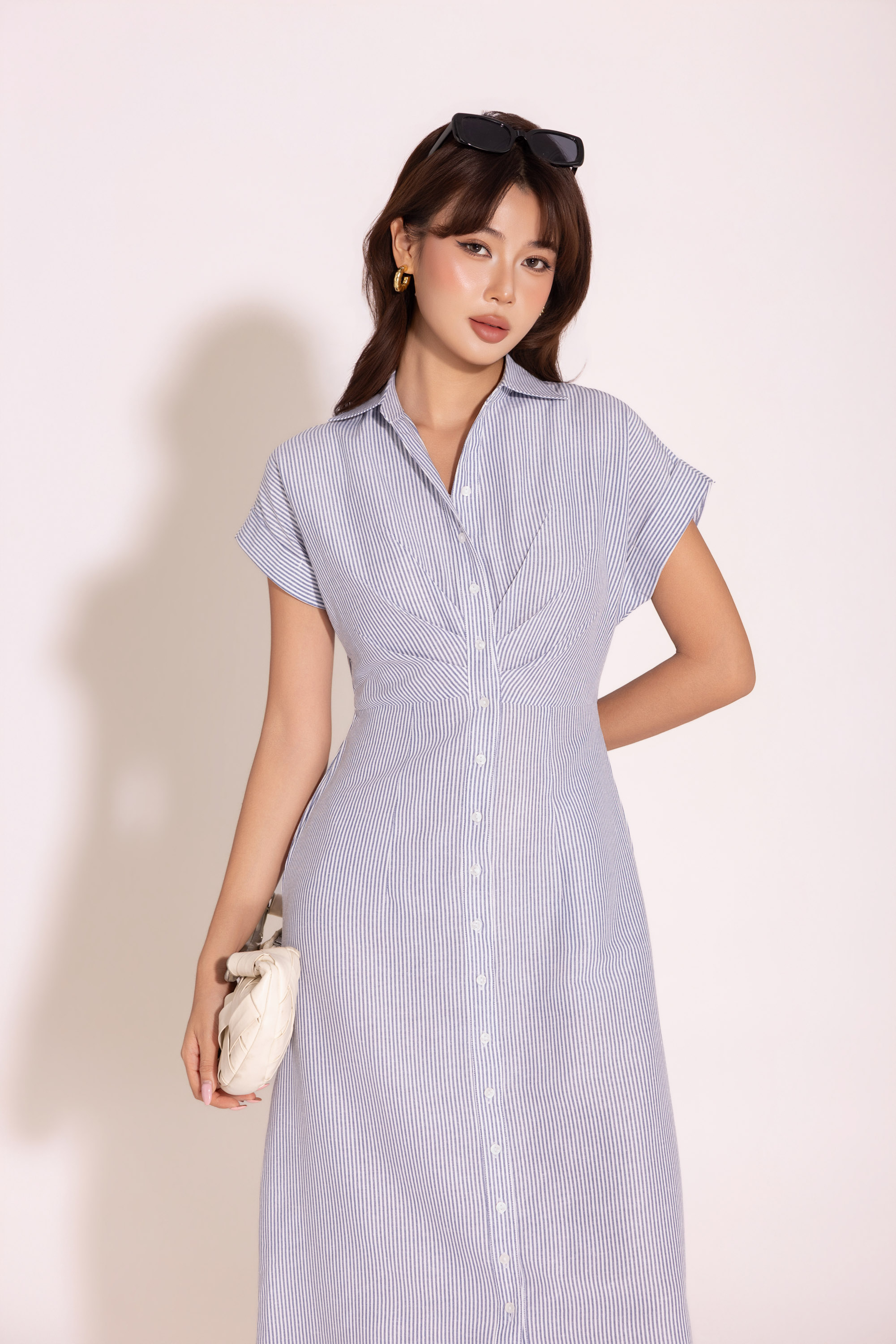 Elegant Shirt Dress | Đầm Cotton D14080LW02