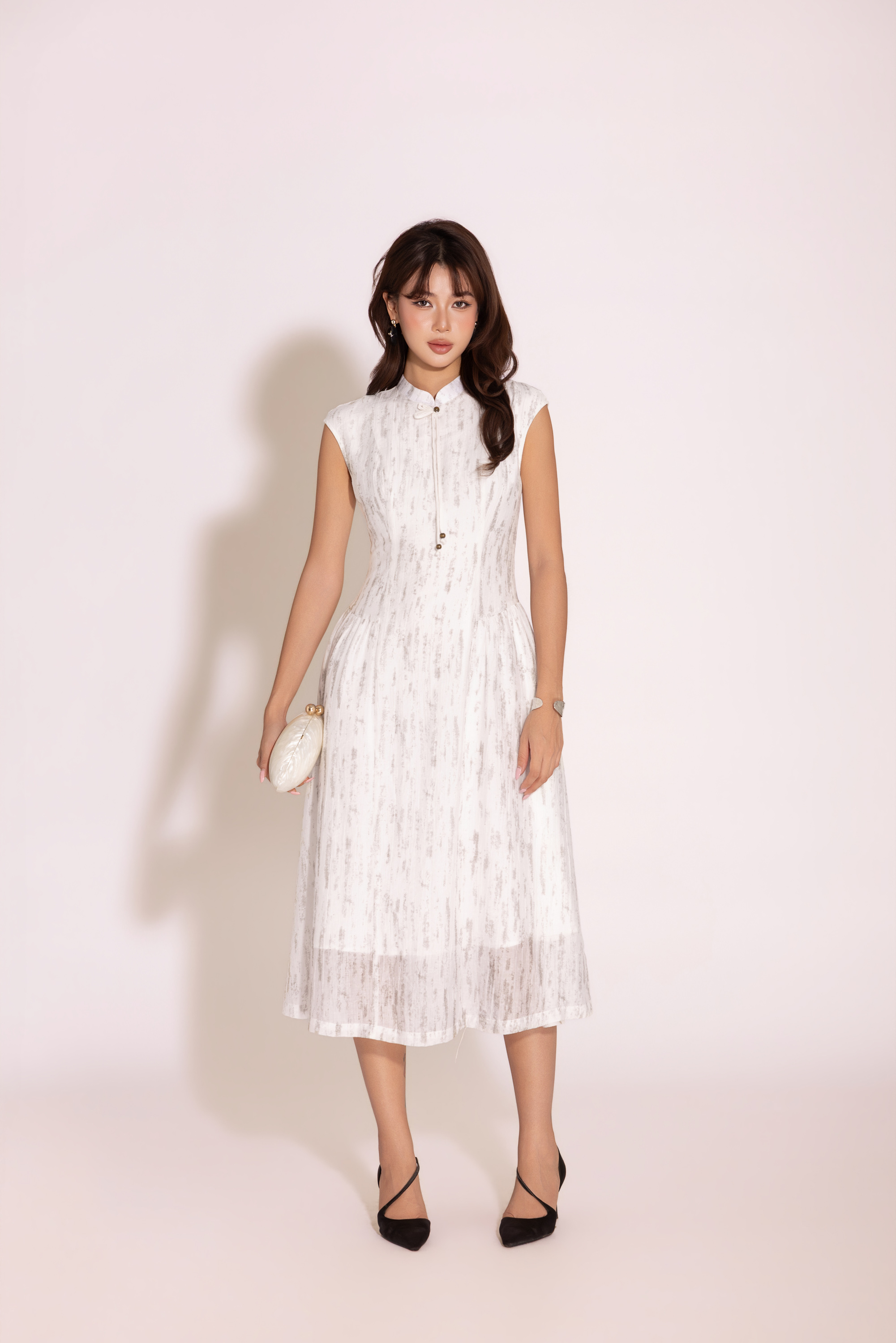 Heritage Grace Dress | Đầm Tơ D14055LW01
