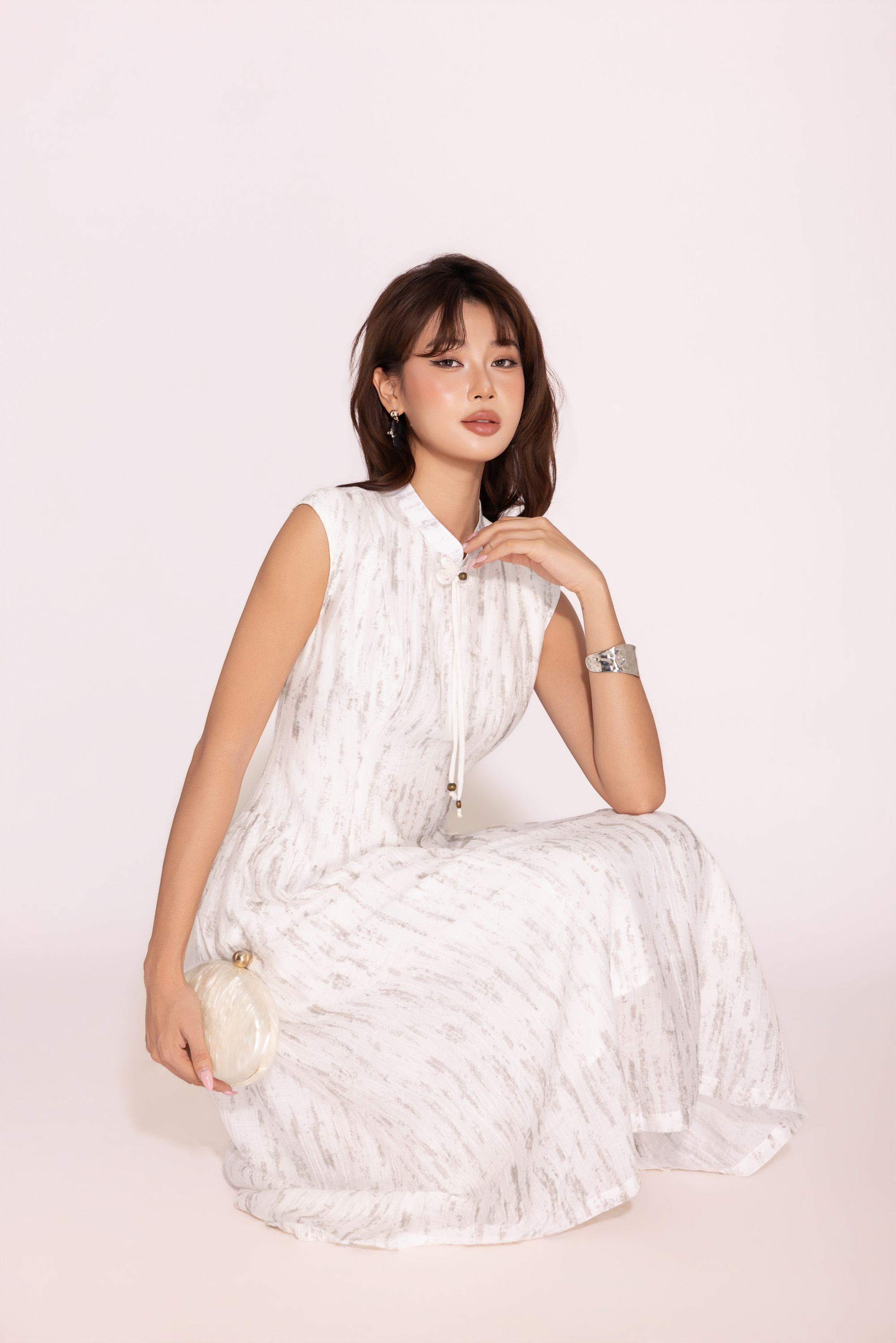 Heritage Grace Dress | Đầm Tơ D14055LW01
