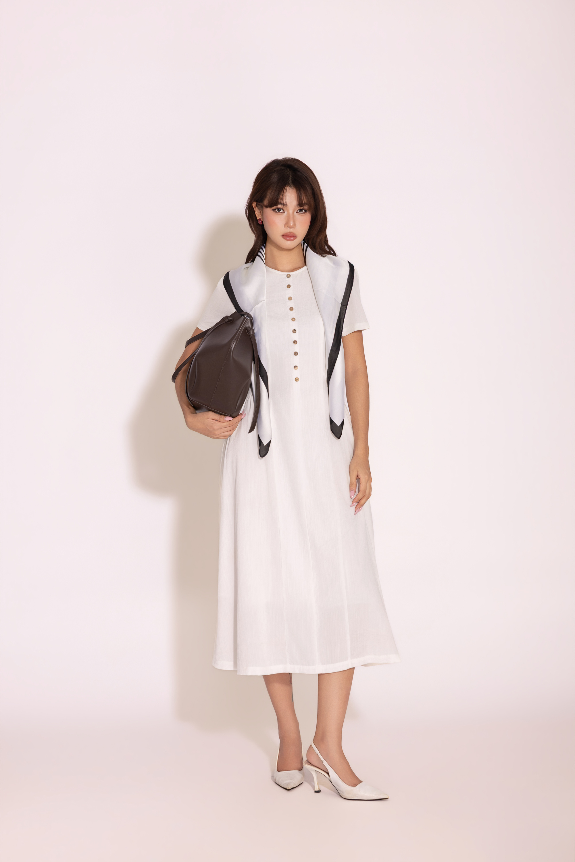 Ivory Ease Dress | Đầm Linen D14054LW01