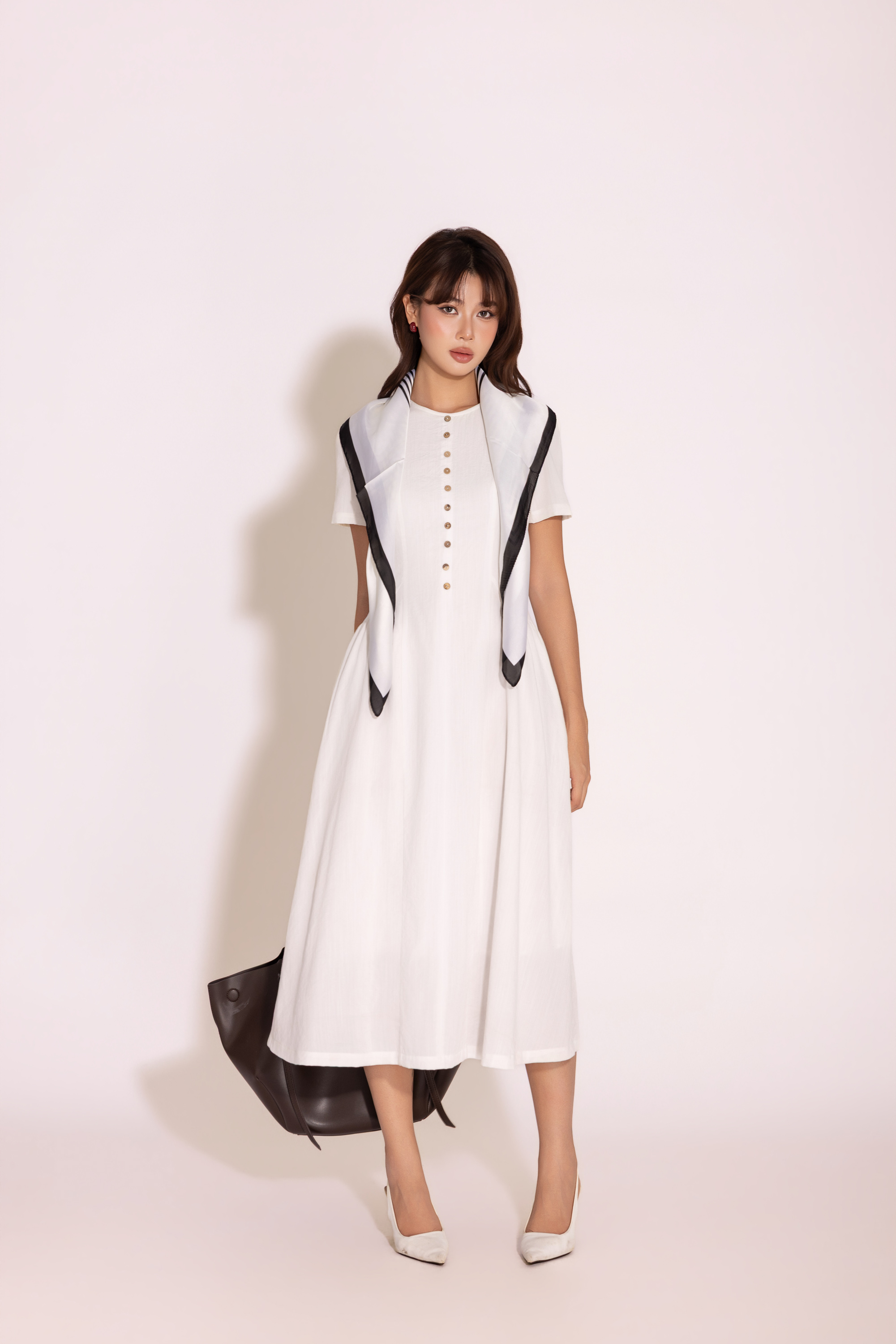 Ivory Ease Dress | Đầm Linen D14054LW01