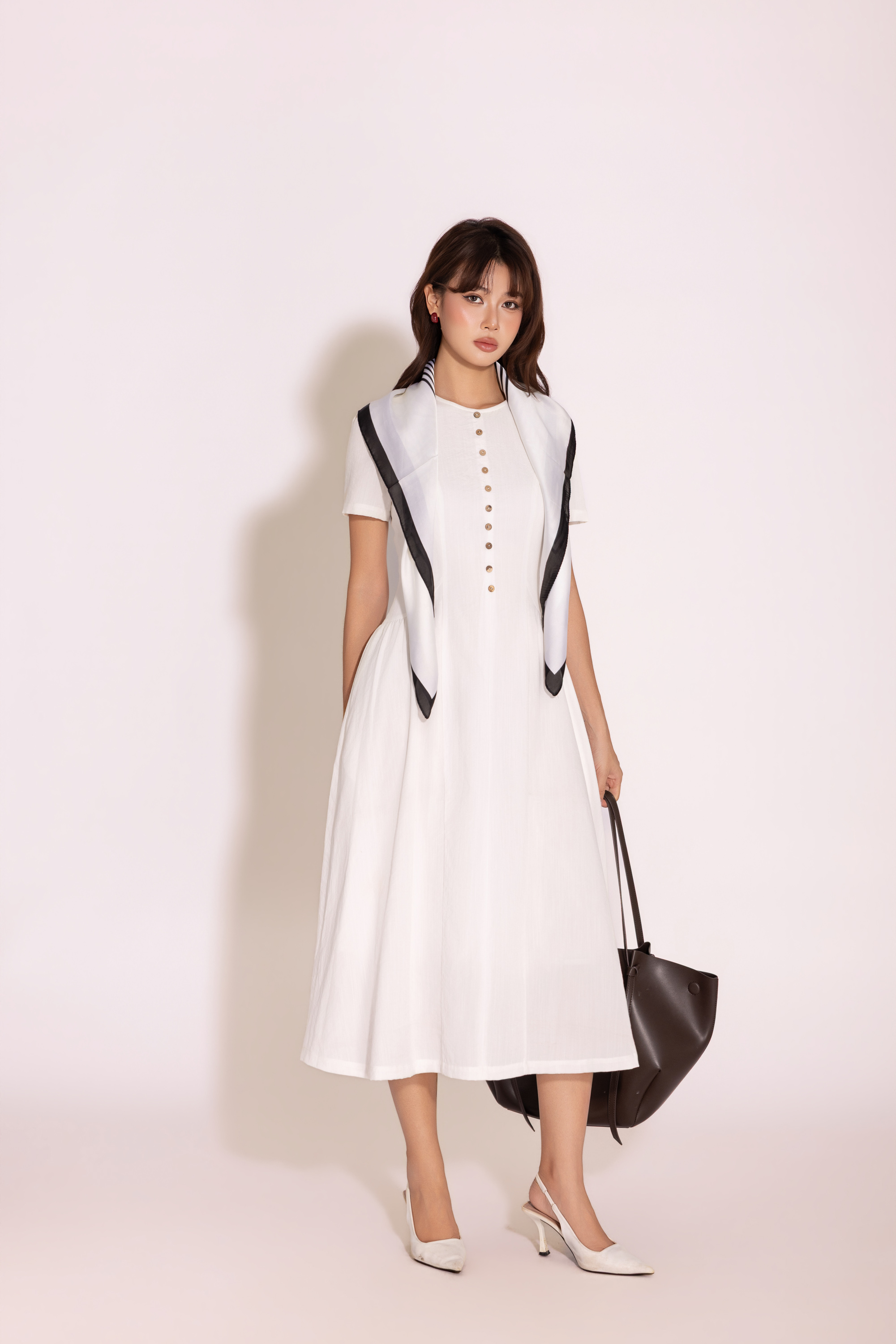 Ivory Ease Dress | Đầm Linen D14054LW01