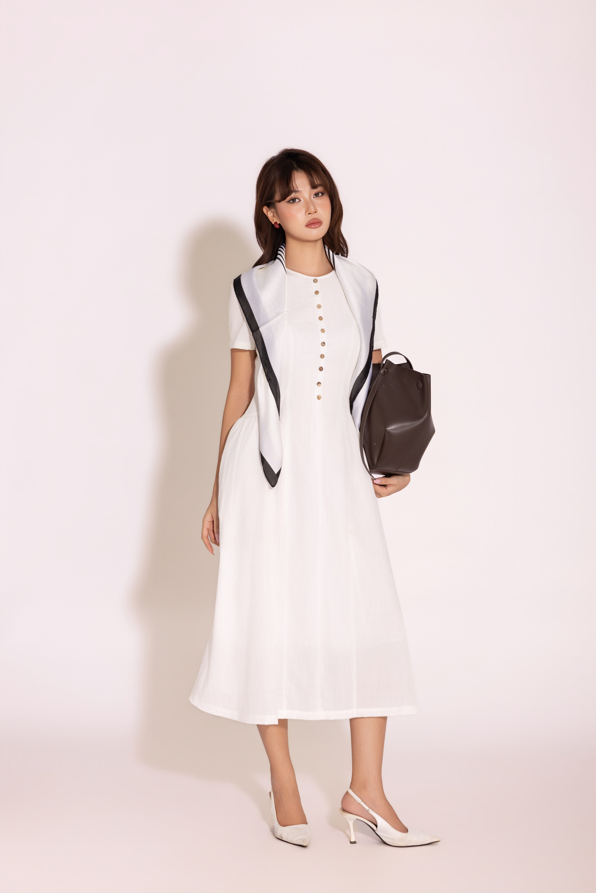 Ivory Ease Dress | Đầm Linen D14054LW01