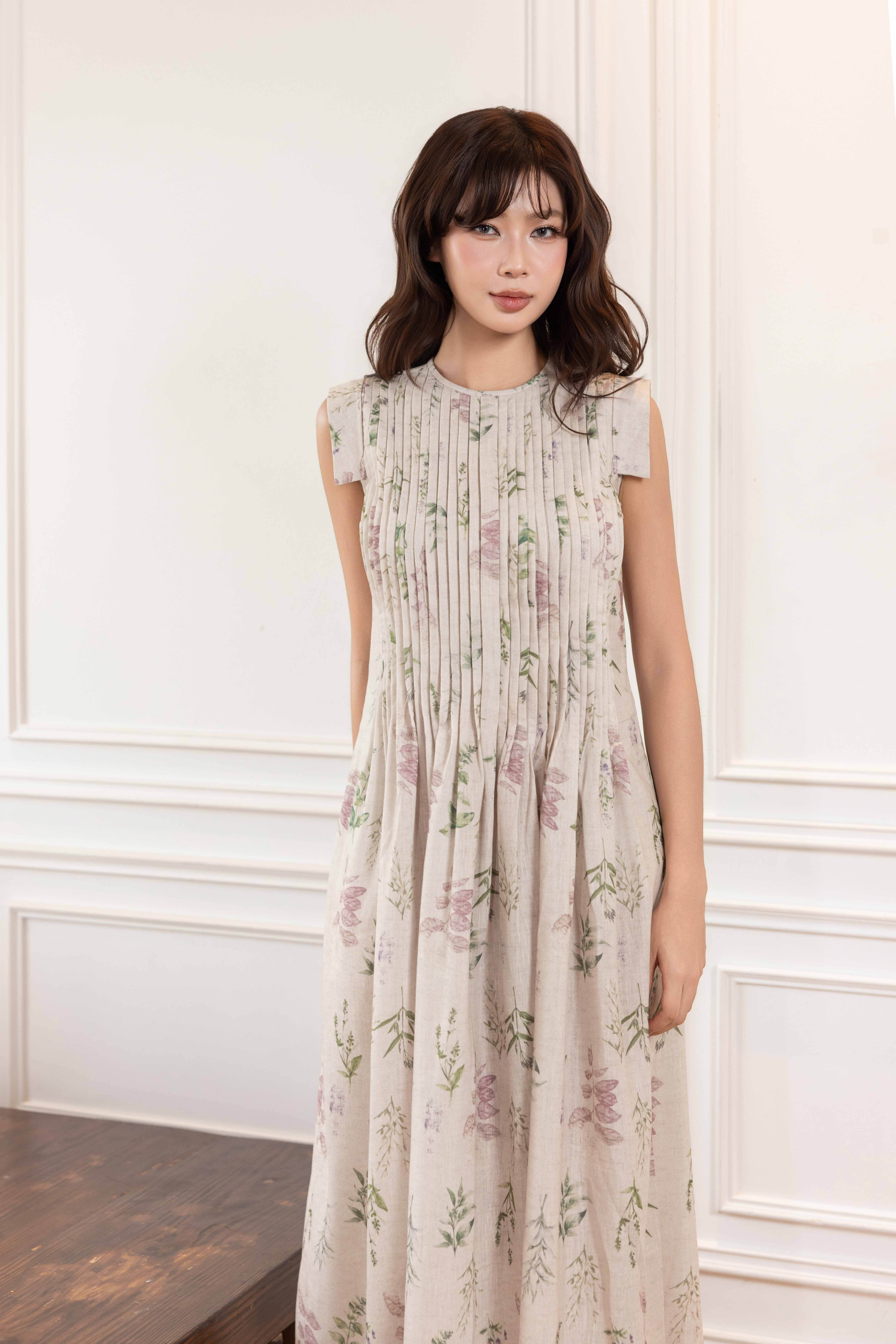 Rustic Bloom Dress | Đầm Linen D14101LW01