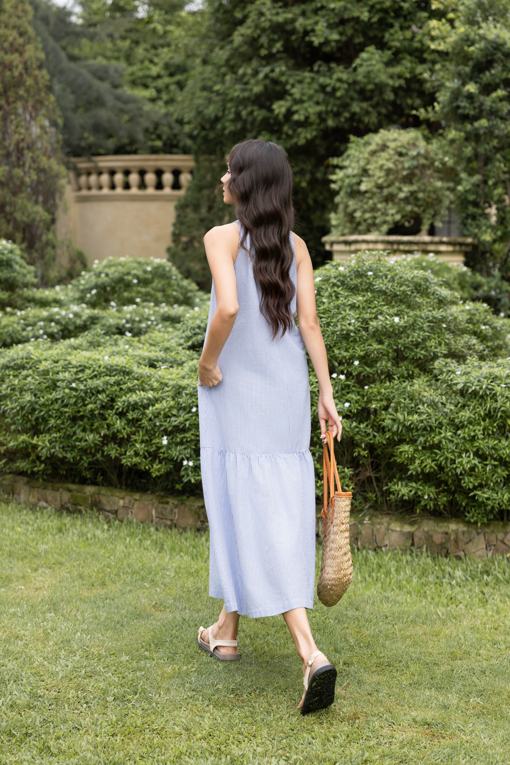 Flowing Stripes Dress | Đầm Cotton D13912LW01