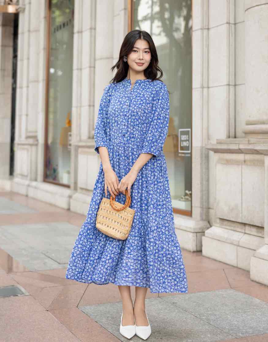 Đầm Maxi Phom Dài Chất Liệu Xô Bông - D10887LW01
